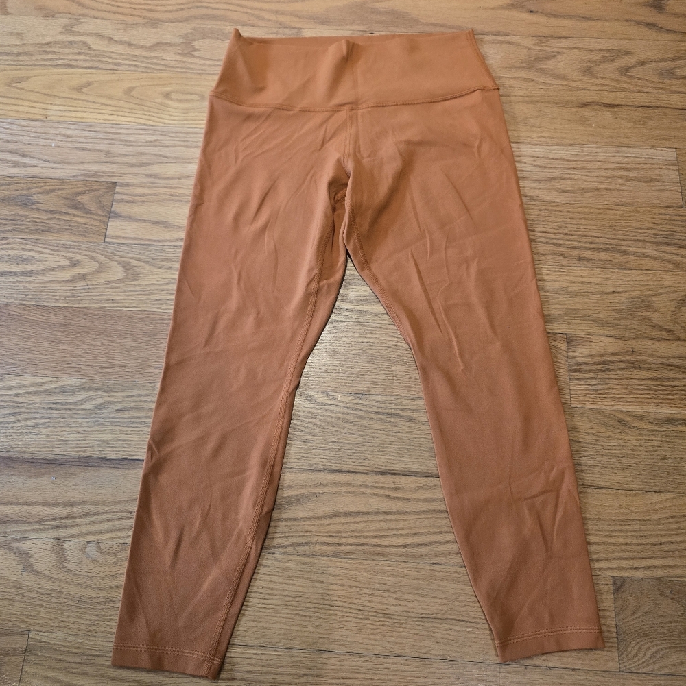 Athleta Burnt Orange Transcend 7/8 Tight Leggings